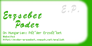 erzsebet poder business card